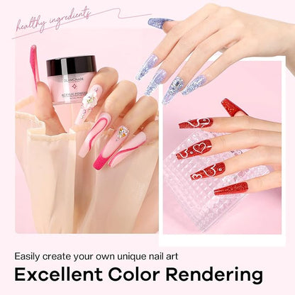 Nail Kit Acrylic Set: Professional Nail Kit with everything for Beginners Acrylic Powder Kit Nail Art Tool Women Salon