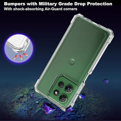 Ailiber for Moto G Stylus 5G 2025 Phone Case Clear, Motorola G Stylus 2025 Case with Screen Protector, Dual Layer Protection, Shockproof Corners TPU Bumper, Slim Silicone Cell Phone Cover-Clear