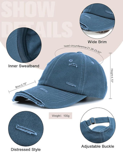 Century Star Baseball Caps for Men Womens Baseball Hat Distressed Cotton Dad Hat Summer Adjustable Golf Runing Hat