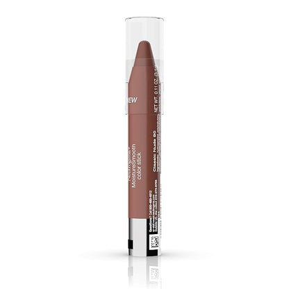Neutrogena MoistureSmooth Color Stick for Lips, Moisturizing and Conditioning Lipstick with a Balm-Like Formula, Nourishing Shea Butter and Fruit Extracts, 90 Classic Nude,.011 oz