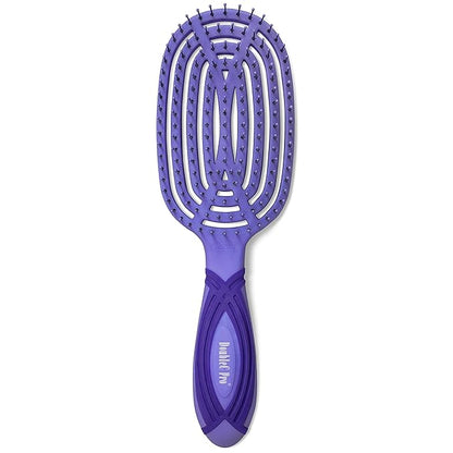 NuWay 4HAIR DoubleC PRO U.S. Patented Double Curved Detangling Brush is Hair Dryer Safe (Hyacinth)