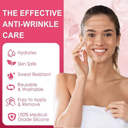 16 PCS Reusable Face Wrinkle Patches Kit | Face Patches for Wrinkles Overnight | Anti Wrinkle Patches | Facial Patches for Wrinkles | Forehead Wrinkle Patches | Face Lift Tape
