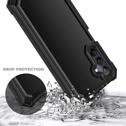 Designed for Galaxy A25 5G Case, Samsung A25 Phone Case with [Built-in Screen Protector], [16FT Military Grade Drop Tested] Full-Body Protective Shockproof Rugged Bumper Cover (Black)