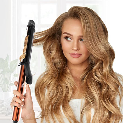 Nicebay Curling Iron, 1 Inch Hair Curler with Ceramic Coating, Professional Curling Wand, Fast Heating up to 430°F, Temperature LED Display, Wide Voltage for Worldwide, 60 Mins Auto Off