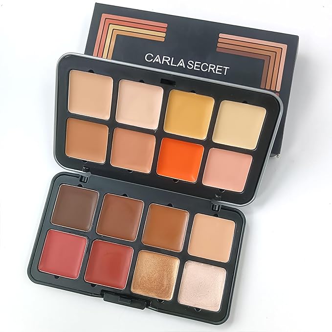 16 Colors Makeup Palette, Full Size, Includes Face Bronzer, Blush, Conceal, Highlighter, Contour, Eyeshadow, 10 Makeup Brushes, for Travel, Holiday, Professional, Daily Use, Christmas