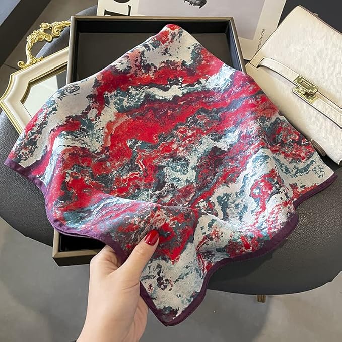 100% Pure Mulberry Silk Scarfs 26"x26" Square Scarf Women Neckerchief Headscarf hair scarf bandana Gift Packed