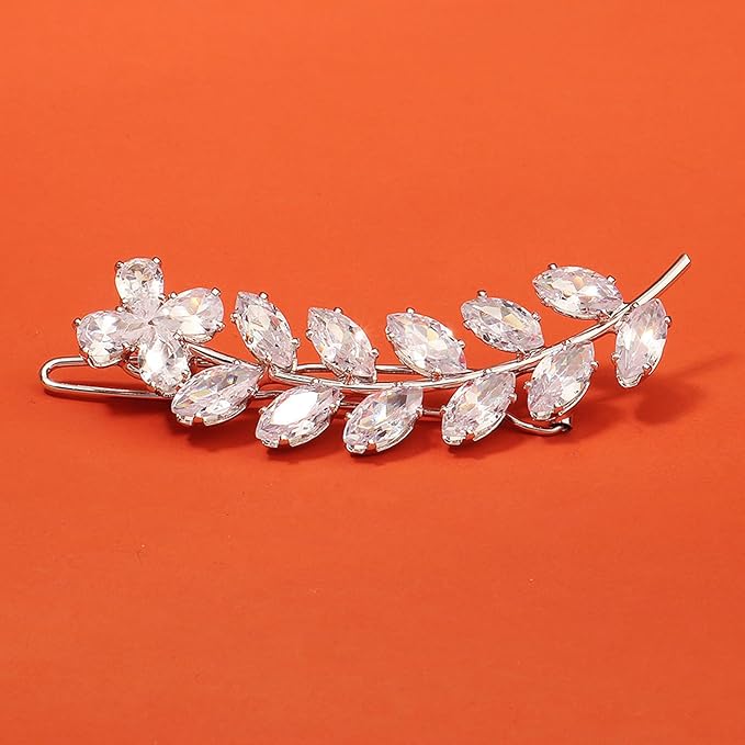 2PCS Rhinestone Hair Pins, Crystal Hair Clips, Handmade Cute Hair Barrettes, Hollow Geometric Hairpins, Elegant Metal Hairpin Hair Accessories Headwear Styling Tools, Gifts for Women Girls (TypeC)