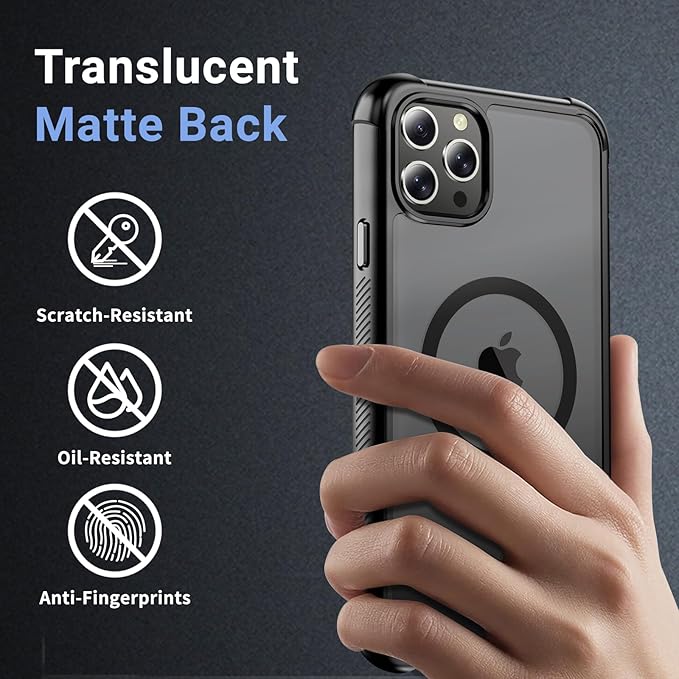 for iPhone 11 Pro Max case, [Compatible with MagSafe][Military Grade Drop Protection][Heavy Duty Protection][Non-Slip][Shockproof] with 2-Layer Durable Bumper Phone Case 6.5''-Black