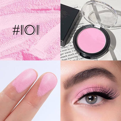 Monochrome Matte Eye Shadow Palette,Peach Pink Neutral Nude Matte Pressed Powder Single Eyeshadow,Highly Pigmented Natural Long Lasting Naturing-Looking Eyeshadow,Talc,Paraben Vegan & Cruelty Free
