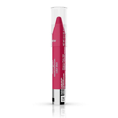 Neutrogena MoistureSmooth Color Stick for Lips, Moisturizing and Conditioning Lipstick with a Balm-Like Formula, Nourishing Shea Butter and Fruit Extracts, 150 Cherry Pink, .011 oz (Pack of 2)