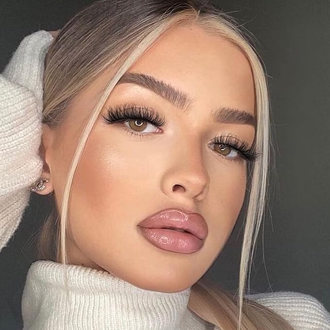 Natural False Eyelashes Wispy Mink Lashes 15mm Cat Eye Lashes Pack Natural Look 3D 14 Pairs Fake Eyelashes by TNFVLONEINS