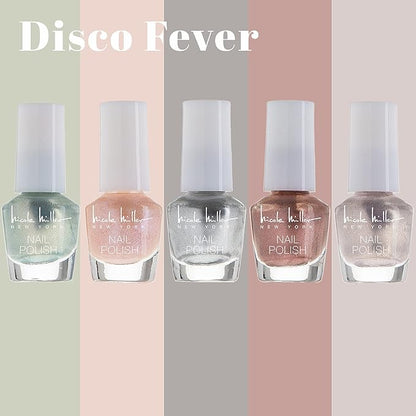 Nicole Miller Mini Nail Polish Set – Glossy, Vibrant Colors for Fingernails & Toenails, Floral Collection