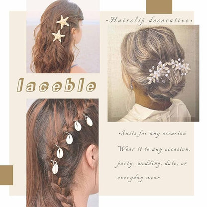 Boho Leaf Hair Clip Hairpin Hollow Leaf Barrette Hair Clips Vintage Gold Bobby Pin Hair Barrette Bridal Hair Pin Decorative Hair Accessories for Women and Girl Headpiece