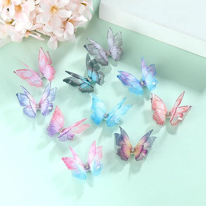 20Pcs Moving Glitter Hair Clips Fairy Accessories for Women and Teens, Colorful 90s Clips (Purple)