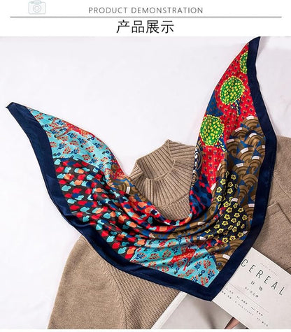 100% Pure Mulberry Silk Scarfs 26"x26" Square Scarf Women Neckerchief Headscarf hair scarf bandana Gift Packed