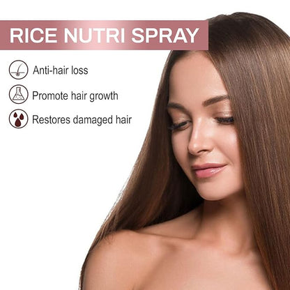 2PCS Rice Nutrient Oil-Free Scalp Care Spray, Rice & Ginger Root Treatment for All Hair Types, Hygienic 1.69 Fl Oz x 2