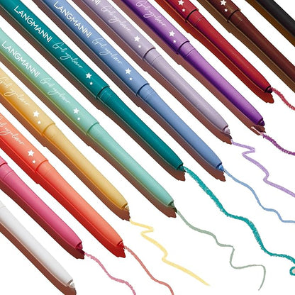 12 Colors Eyeliner Set - Matte Colored Gel Eyeliner Pencils, Waterproof, Smudge-Proof, Long-Lasting Gel Pencils - Natural Eye Liner For Older Women, lapiz de ojos delineador de ojos contra el agua