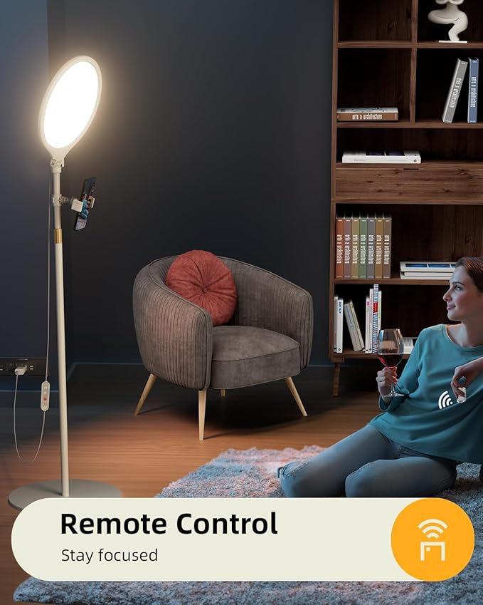 10.5" Ring Light with Stand and Phone Holder - 72" Tripod for iPhone with Light, Professional Led Ringlight for Video Recording/Make up/Streaming, Full Screen Light Ring for YouTube, Tiktok (White)