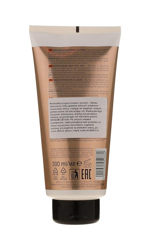 Numero Restructuring Cream Mask Hair with Oat Extracts (10.1 fl.oz)