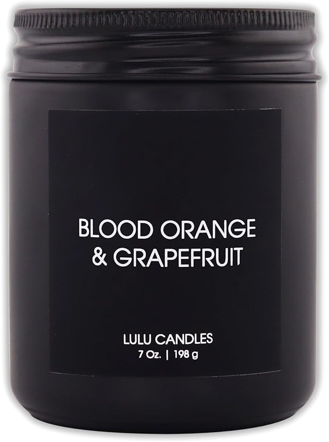 Lulu Candles | 4 Pack Scented Candles Gift Set | Gift Set for Home, Men, and Women | Jasmine, Oud & Sandalwood, Blood Orange & Grapefruit, Tobacco, Spice & Vanilla, and Palo Santo (4PCS - 7 Oz/Each)