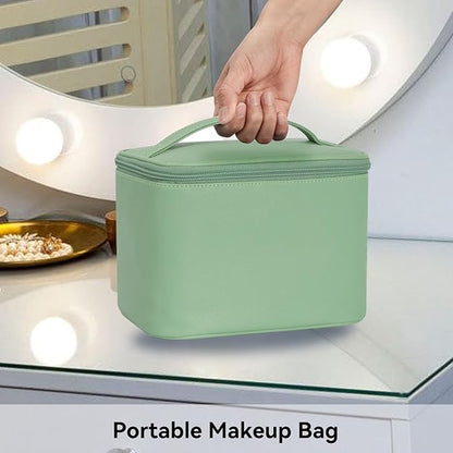 OCHEAL Travel Makeup Bag, Cosmetic Bags for Women Makeup Bags Case Organizer Large Capacity Travel Toiletry Bag Storage with Divider and Handle for Cosmetics Toiletries Brushes Tools-Rose Gold