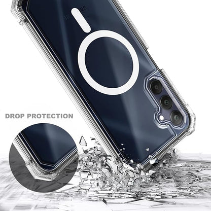 Designed for Samsung Galaxy A36-5G Phone Case, Magnetic Compatible with MagSafe, [Raised Corners Drop Protection] Shockproof Protective Bumper Cover (Clear)