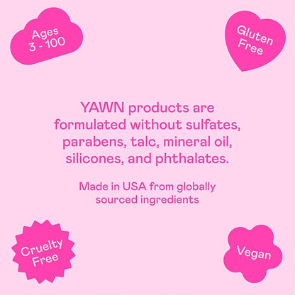 YAWN Daydreamer Lip + Cheek Palette for Kids | Talc-Free Shimmery Cream Shadows | 4 Buildable Colors for Lips, Blush & Highlighter | Non-Toxic, Cruelty-Free, Vegan | Safe for Ages 3+ | Made in USA