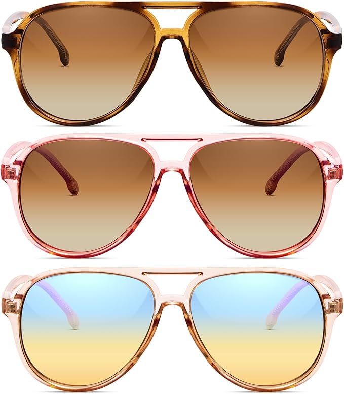 livho Trendy Polarized Aviator Sunglasses Women Men, Retro Sun Glasses for Women Men 2025, Oversized UV Protection Shades