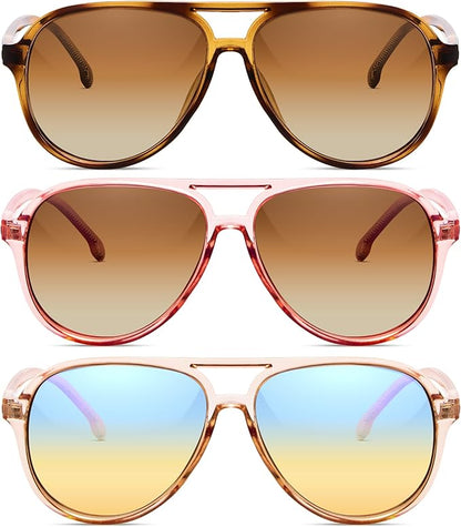 livho Trendy Polarized Aviator Sunglasses Women Men, Retro Sun Glasses for Women Men 2025, Oversized UV Protection Shades