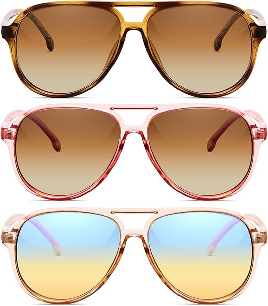livho Trendy Polarized Aviator Sunglasses Women Men, Retro Sun Glasses for Women Men 2025, Oversized UV Protection Shades