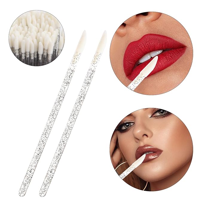 300 PCS Eyelash Extension Supplies Kit, Disposable Micro Swab, Crystal Eyebrow Spoolie Lash Brush, Lip Brush, Mascara Wand Applicatorr(colorful+black)