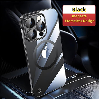 Compatible iPhone 16 Silicone Minimalist Case with Camera Lens Bumper, Frameless, Ultra Thin, Shockproof, Black