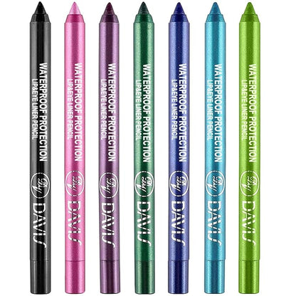 7 Colorful Eyeliner Pen Set, Eye Shadow Pencil, Pearl Eyeliner Kit Metallic Glitter Eye liner Pencil for Women Eye&Lip Liner Professional Eye Makeup Set Colorful Eye Color (7PCS B)