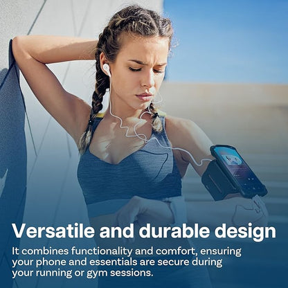 MMOBIEL Running Armband Phone Holder 360° Rotatable & Detachable – Fits iPhone 16, 15, 14, 13 Pro Max, Samsung Galaxy S25, S24, S23 – Adjustable Sports Arm Band for 4.5-7.5” Smartphones – Black