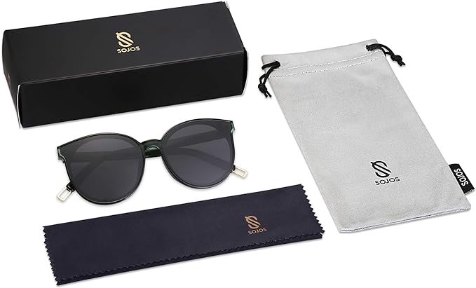 SOJOS Oversized Round Sunglasses for Women and Men