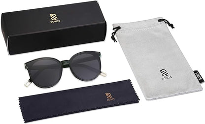 SOJOS Oversized Round Sunglasses for Women and Men