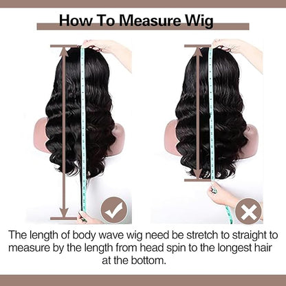13x4 Body Wave Lace Front Wigs Human Hair 180 Density FB/30 Balayage Ombre Lace Front Wig Human Hair Pre Plucked with Natural Hairline HD Full Frontal for Black Women 20 Inch