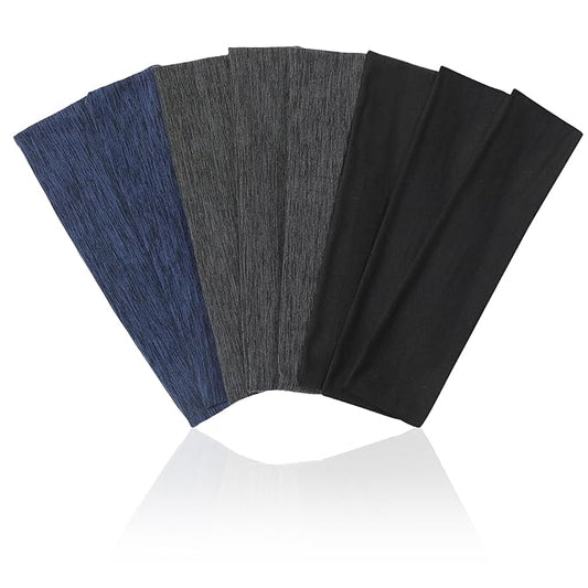 8 Pack Sport Headbands for Women, Elastic Soft Fabric Non-Slip Hair Bands Hair Warp for Daily Workout Yoga Running Sports