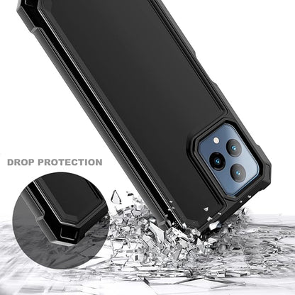 NZND Designed for T-Mobile REVVL 6 5G Phone Case, REVVL 6X 5G Phone Case with [Built-in Screen Protector], Full-Body Shockproof Protective Rugged Bumper Cover Case (Black)