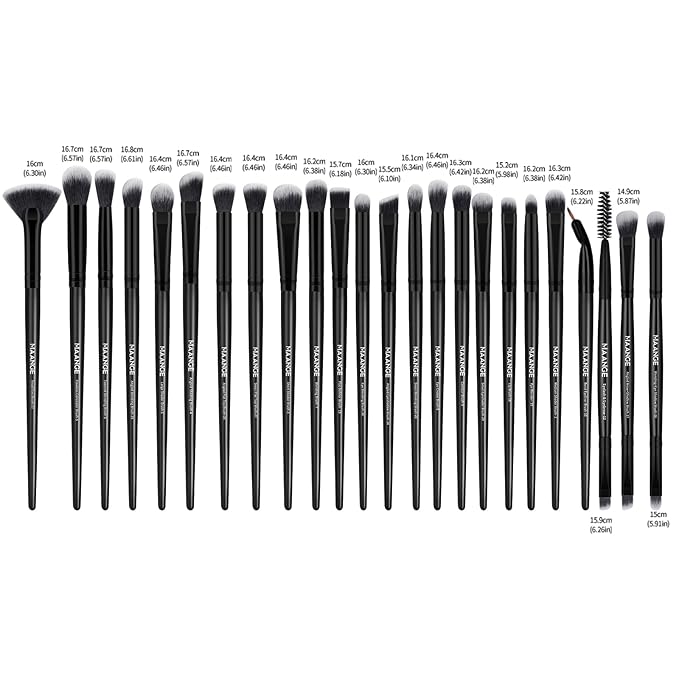 MAANGE Makeup Brushes, 41 Pcs Premium Synthetic Makeup Brush Set Contour Blush Concealers Eye Shadow Eyeliner Blending Make Up Brush Kit (Black, 41 Piece Set)