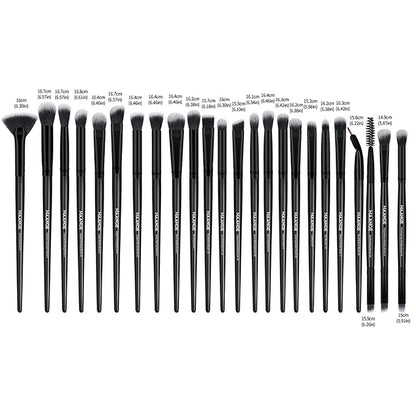 MAANGE Makeup Brushes, 41 Pcs Premium Synthetic Makeup Brush Set Contour Blush Concealers Eye Shadow Eyeliner Blending Make Up Brush Kit (Black, 41 Piece Set)
