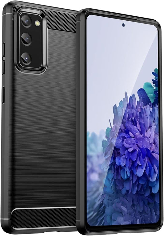 for Samsung Galaxy S20 FE 5G Phone case, Shockproof, Scratch Resistant Carbon Fiber Jacket, Soft TPU, for Galaxy S20 FE 4G case (Black)