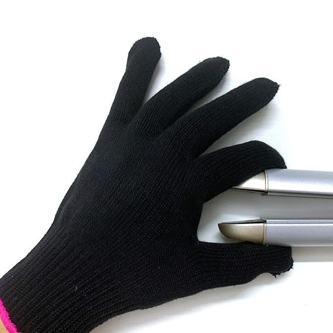 Flat Iron Travel Mat, Curling Iron Counter Protector with Heat Resistant Glove for Curling Irons, Hair Straightener, Flat Irons and Hair Styling Tools, 9” x 6.5”, Red