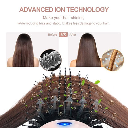 Hair Dryer Brush, Aima Beauty One Step Hair Dryer and Styler Volumizer with Negative Ion for Reducing Frizz and Static, Hair Styling Tools, Pink