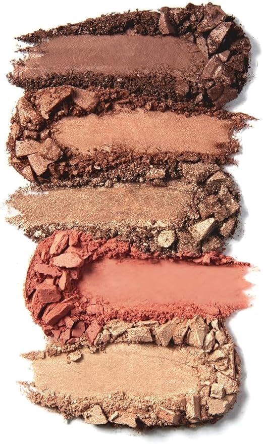 100% PURE Better Naked Makeup Palette All in One Compact 3 Eyeshadow, Blush, Face Highlighter, Fruit Pigmented Natural Nude Neutral Look for All Skin Types - Vegan (Soft Rose, Taupe, Beige Tones)