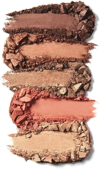 100% PURE Better Naked Makeup Palette All in One Compact 3 Eyeshadow, Blush, Face Highlighter, Fruit Pigmented Natural Nude Neutral Look for All Skin Types - Vegan (Soft Rose, Taupe, Beige Tones)