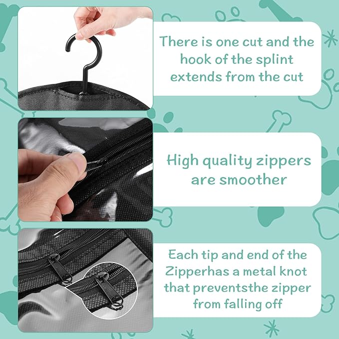 2Pcs Hair Extension Holder Wig Storage Bags with Hanger for Multiple Wigs Dust Proof Wig Hanger for Store Hair Extensions wigs Accessories（Black）