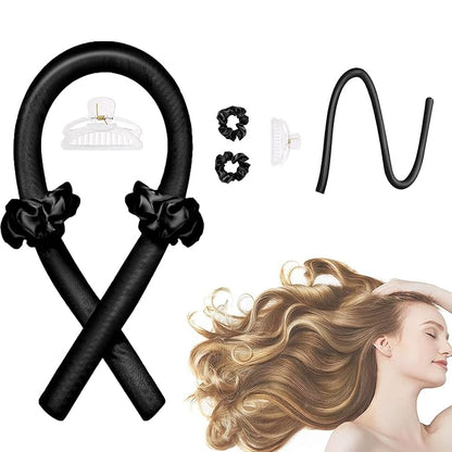 CORATED No Heat Curlers, Heatless Curls for Long Hair, Heatless Curling Rod Headband You Can Sleep In, Silk DIY Hair Styling Tools Kit