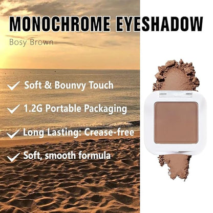 evpct Matte Rosy Brown Eye Shadow Palette Makeup for Older Women, Brown Cream Eyeshadow Palette Single for Older Women Matte, Monochrome Natural High Pigment Waterproof Mini Eyeshadow Sombra Para Ojos