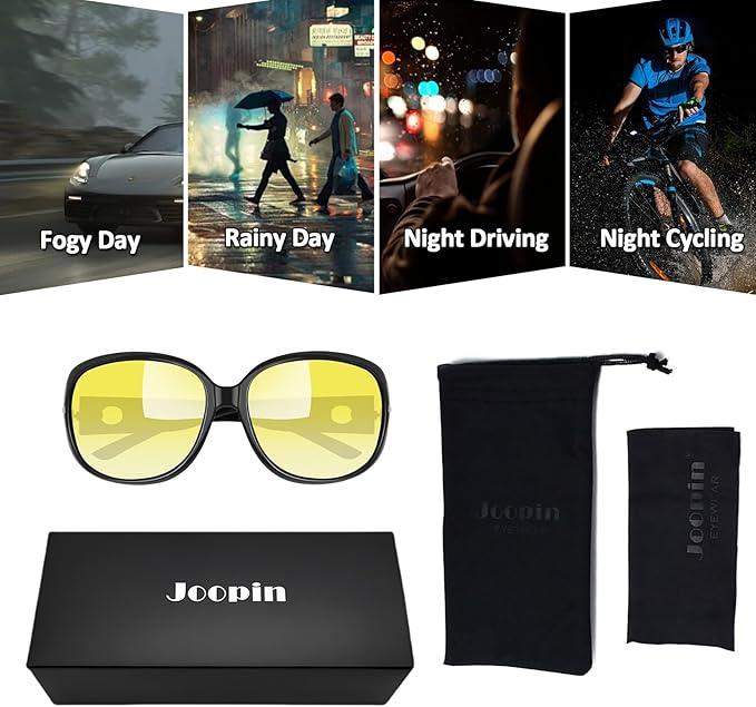Joopin Big Womens Sunglasses Polarized Trendy Sun Glasses Large Rectangle UV Protection Rhinestone Sunnies